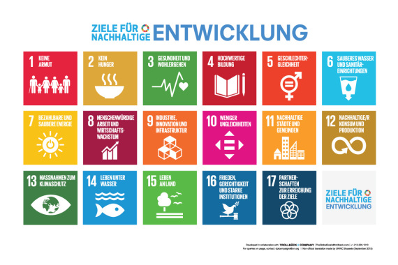 Die 17 Ziele für Nachhaltige Entwicklung der Agenda 2030