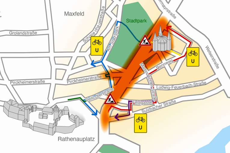 Fahrradumleitung