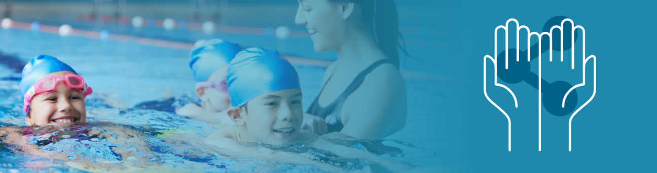 Teilhabe: Schwimmen lernen in Nürnberg, Leitlinie 7 Orientierungsrahmen Ref V, Bild © Grafik: Andrea Döbler / Juli Sing / Foto: Adobe Stock