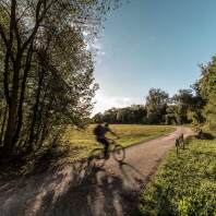 Fahrradfahrer im Pegnitztal